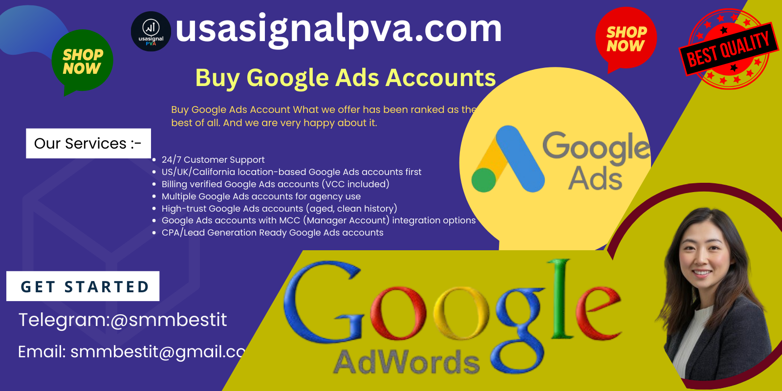 Buy Google Ads Accounts - USA Signal PVA